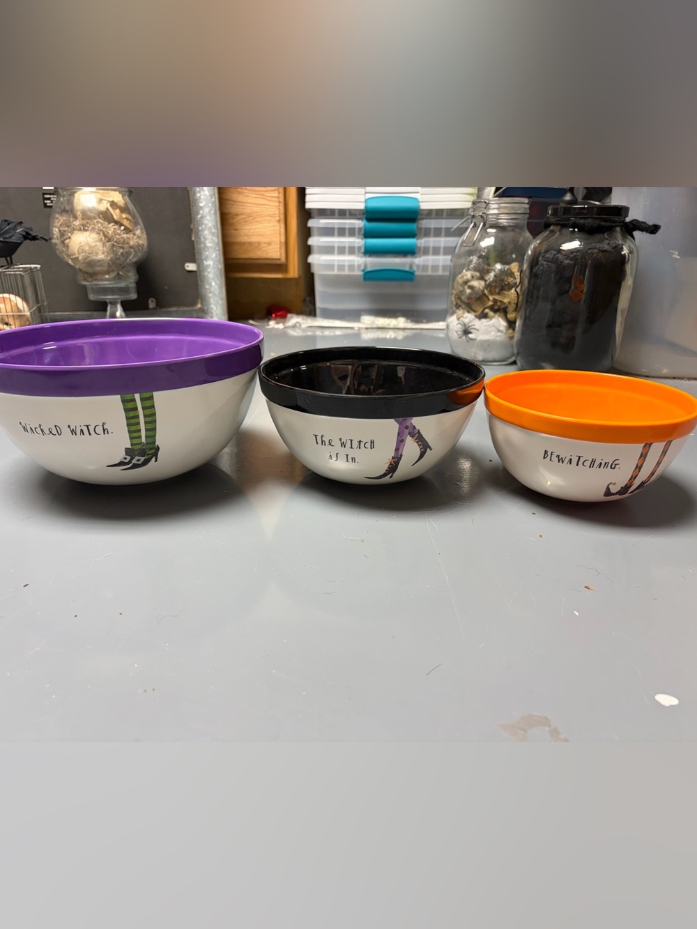 RAE DUNN Set of 3 Halloween Bowls